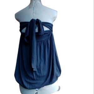 Ted Baker Strapless Ruffle Black Top Size 3/Medium